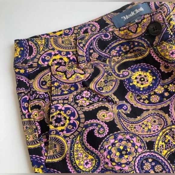 ModCloth “Way Out Yonder” Paisley Flare Pants. Size 4. - Picture 5 of 11